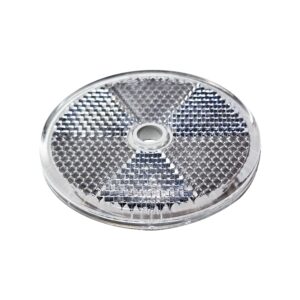 Refleks, hvit rund, ø60